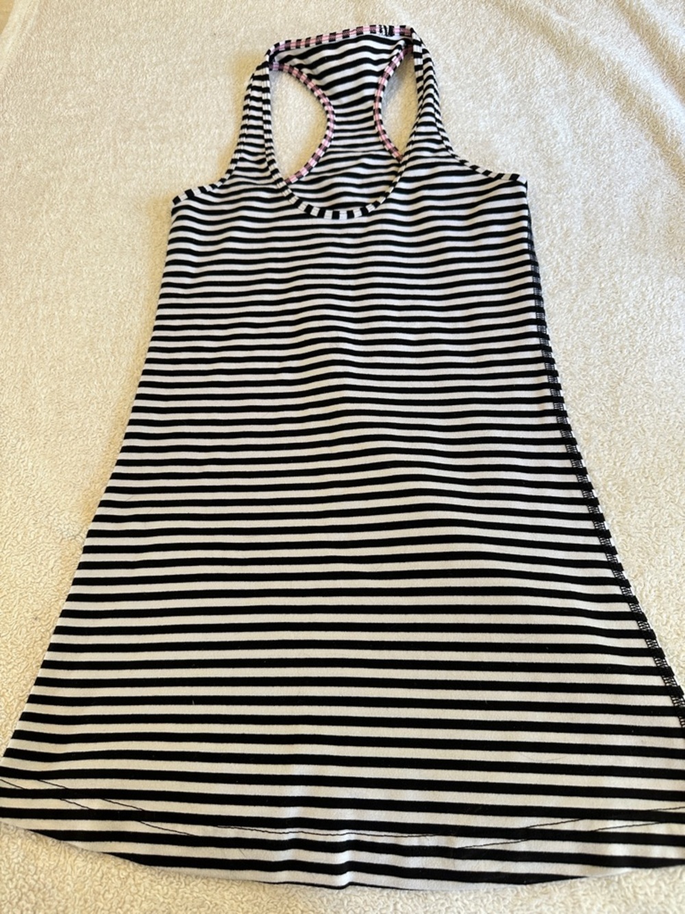 Lululemon- Striped Racerback Tank Black & White size 2? I think read below 👇🏻